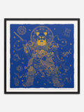 Guardian (Blue) - Black Ramin Wood Frame