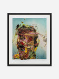 Self Portrait with Yellow Lake and Magenta - Black Abachi Wood Frame