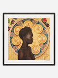 Portrait of Eve - Black Abachi Wood Frame