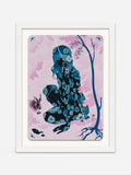 ⁠Sun Tarot Nebula (print) - White Abachi Wood Frame