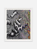 Driptych I - White Abachi Wood Frame
