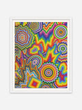 Driptych - White Abachi Wood Frame