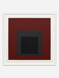 Homage to the Square: Tap Root, 1965- White Abachi wood frame