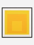 Homage to the Square (Yellow) - Black Abachi wood frame