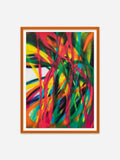 Untitled II - Orange Ramin Wood Frame