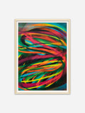 Untitled Triptych - Naural Ramin Wood Frame