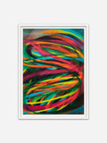 Untitled Triptych  - White Ramin Wood Frame