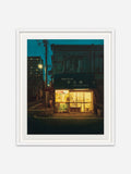 Evening Embers - White Ramin Wood Frame
