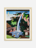 Waterfall (Ono) & Waterfall (Rōben) - Natural Abachi Wood Frame