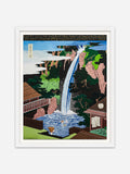 Waterfall (Ono) & Waterfall (Rōben) - White Abachi Wood Frame