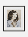 Girl with a Kitten, 1947 - Black Ramin Wood Frame (alt)