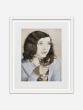 Girl with a Kitten, 1947 and Girl with Roses, 1947-48 - White Ramin Wood Frames