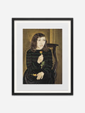 Girl with Roses, 1947-48 - Black Ramin Wood Frame