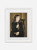 Girl with Roses, 1947-48 - White Ramin Wood Frame