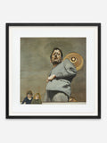 Girl in Bed, 1953 & Reflection with Two Children (Self-portrait), 1965 - Black Ramin wood frames