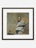 Girl in Bed, 1953 & Reflection with Two Children (Self-portrait), 1965 - Dark Brown Ramin wood frames