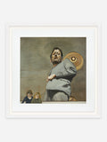 Girl in Bed, 1953 & Reflection with Two Children (Self-portrait), 1965 - White Ramin wood frames