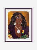 [Set of 2] La Maison de Monet and Portrait of Qusuquzah #8 - Green & Burgundy frame set
