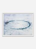 SELF-DEFENCE 9am - White Abachi wood frame with visible grain