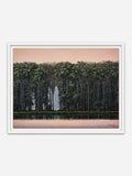 Autorretrato en tarde rosa - White Ramin Wood Frame