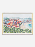 Summer in San Sebastian - Natural Abachi Wood Frame