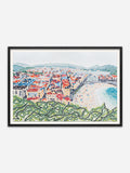 Summer in San Sebastian - Black Abachi Wood Frame