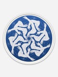 Circle in Blue - White MDF Frame