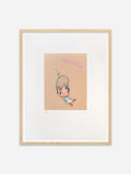 Floating - Natural Abachi wood frame