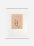 Floating - White Abachi wood frame
