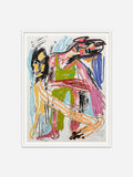 Tentacular Thinking - White Abachi Wood Frame