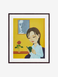 Fan (Mishima) - Walnut frame