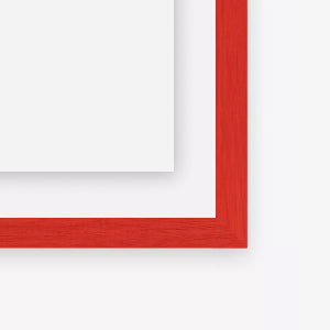 Chromie Squiggle #8107 - Red Abachi Wood Frame
