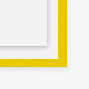 Chromie Squiggle #8107 - Yellow Abachi Wood Frame