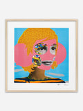 Something forbidden (Blue) - Abachi wood frame