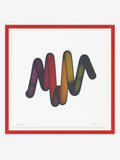 Chromie Squiggle #8107 - Red Abachi Wood Frame