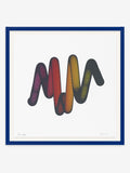 Chromie Squiggle #8107 - Blue Abachi Wood Frame
