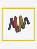 Chromie Squiggle #8107 - Yellow Abachi Wood Frame