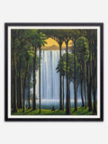 Cascada Como Ícono - Black Abachi Wood Frame