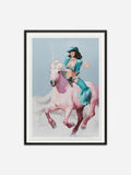 The Cowgirl - Black Abachi Wood Frame