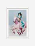 The Cowgirl - White Abachi Wood Frame