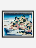 Breakfast on the beach - Black Abachi Wood Frame